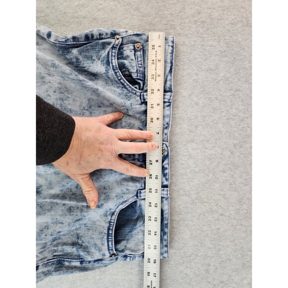 This is mine skinny Acid Washed denim 80s 90s jeans‎ SZ 9 Inseam 32.5" waist 32" - Picture 5 of 11